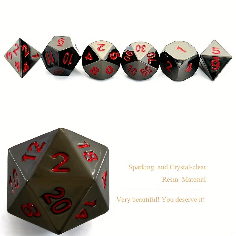 7pcs Metal Dice Board Game Set