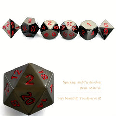 7pcs Metal Dice Board Game Set