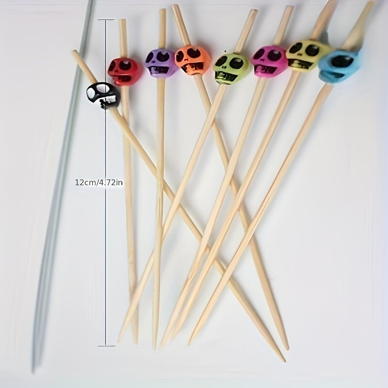 Wooden Cocktail Picks Cheese Dessert Labels Halloween Christmas Series