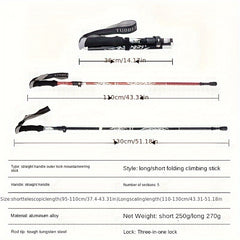 Aluminum Alloy Telescopic Folding Hiking Pole
