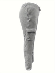  Elastic Drawstring Cargo Trousers