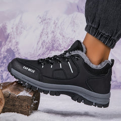 Plush Lined Furry Snow Boots Non Slip Snow Shoes