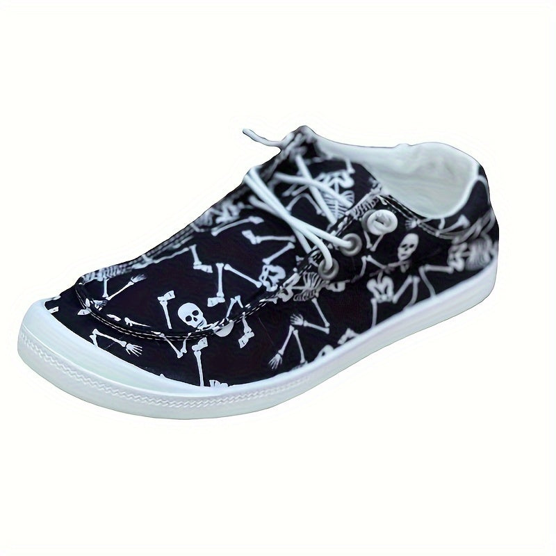 Halloween Skull Boat Shoes Lightweight Running Sneakers