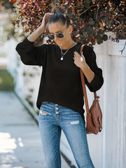 Long Sleeve Crew Neck Casual Sweater