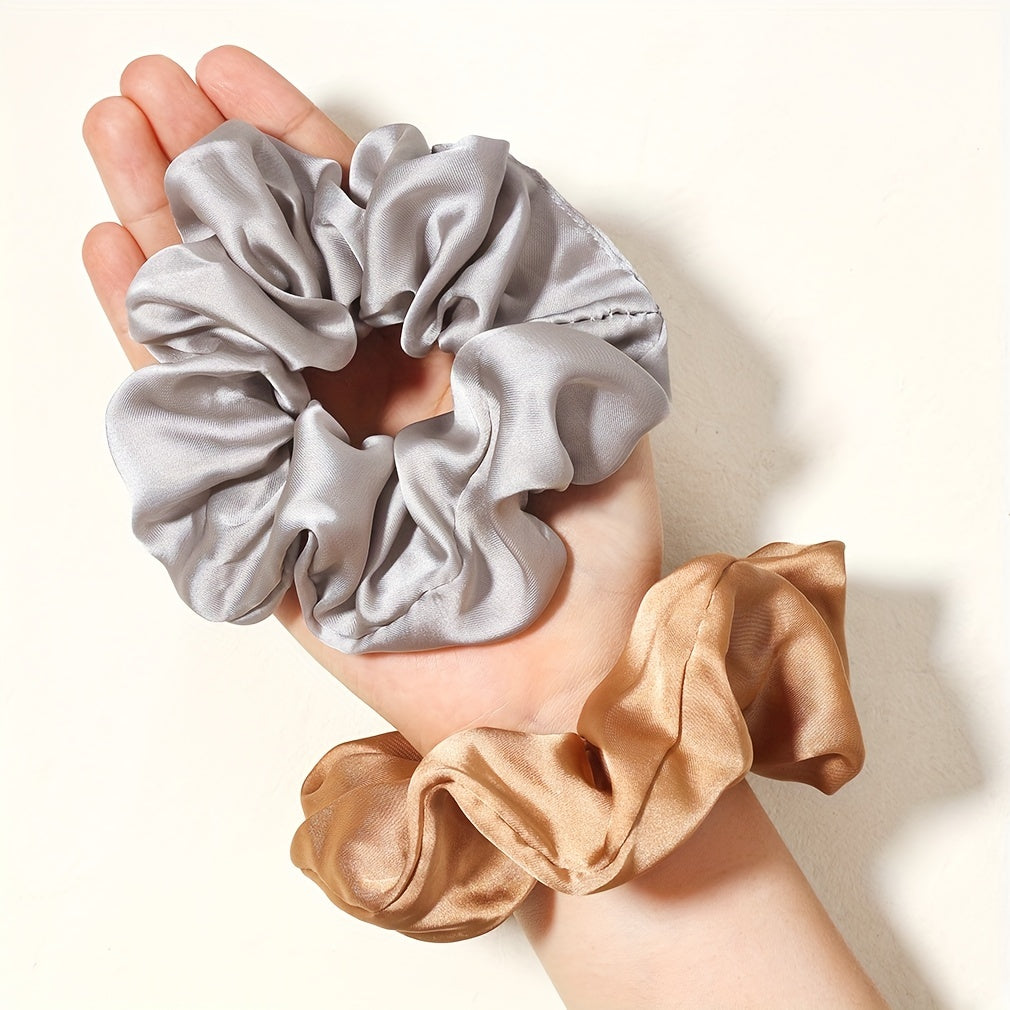 4pcs Satin Scrunchies Hair Tie Soft Hair Rope Bracelet