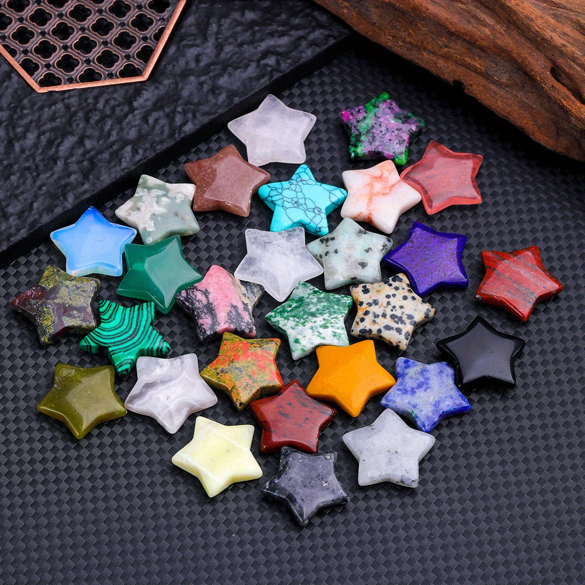 10pcs Star Crystal Stone Bulk Mini Crystal Stone Assorted Star Crystal Bag