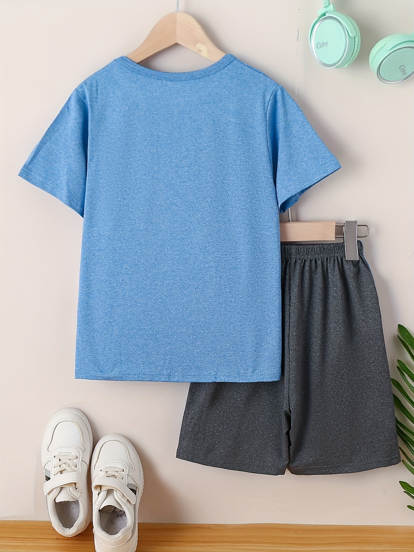 2 Boys Sports Number 68 Short Sleeve T shirts Basketball Set