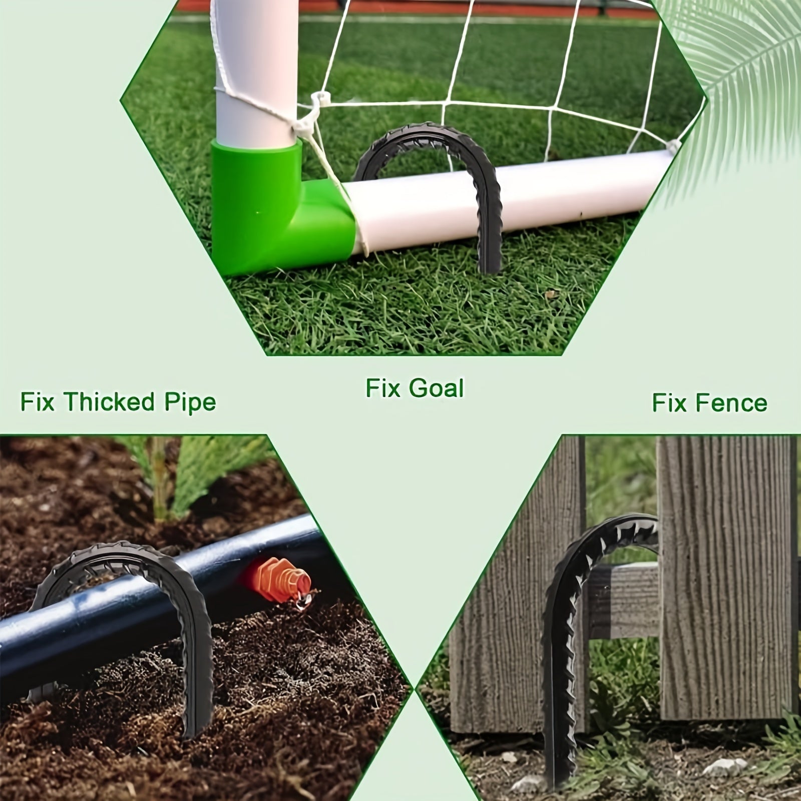 8pcs Rebar Stakes Heavy Duty J Hook Ground Stakes Tent Stakes