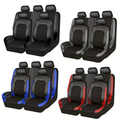 Car Seat Cover Set PU Leather Seat Protection for Most Cars