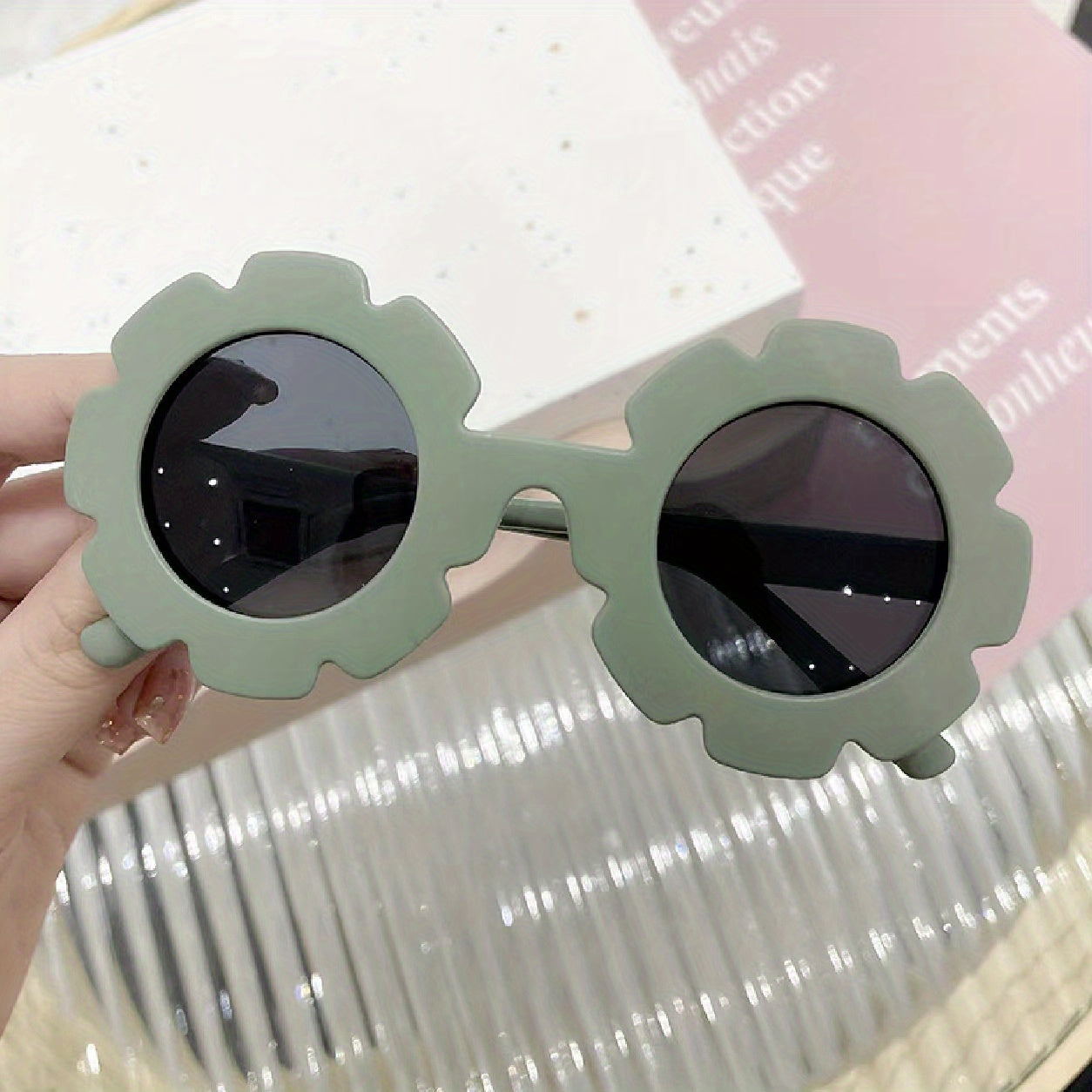 Girls Round Frame Sunglasses For Children