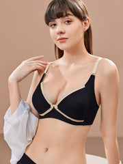 Front Buckle Wireless Push Up Bra Comfy & Breathable Women's Lingerie