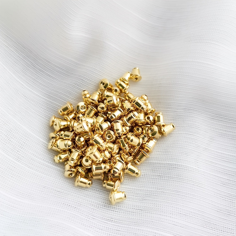 50pcs Casual Earring Back Plugs Round Ear Studs Jewelry Accessories DIY