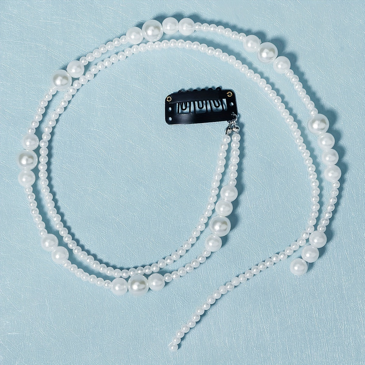 Faux Pearl Beaded Tassel Hair Clip Headpiece