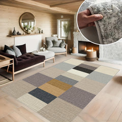 Modern Geometric Pattern Carpet - Anti Slip & Easy to Clean