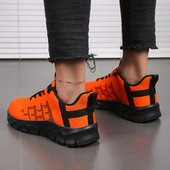Breathable Flying Woven Running Shoes Lightweight Shock Absorption Sneakers