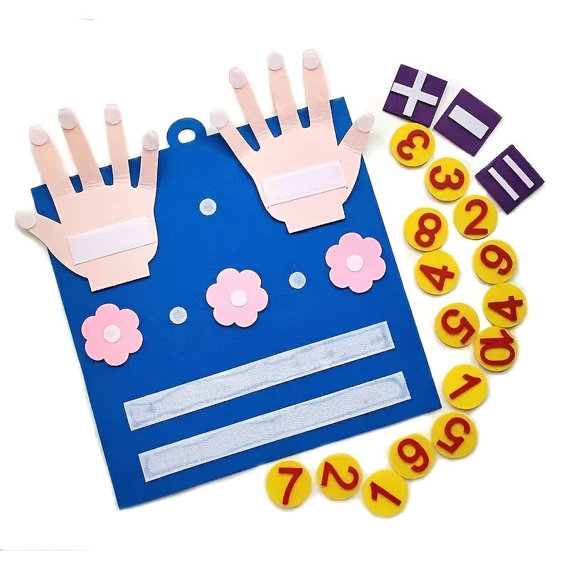 Colorful Felt Math Number Board Interactive Game for Youngsters