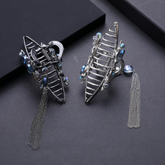 Tassel Metal Hair Claw Clip Non Slip Strong Hold Grip Hair Jaw Clip
