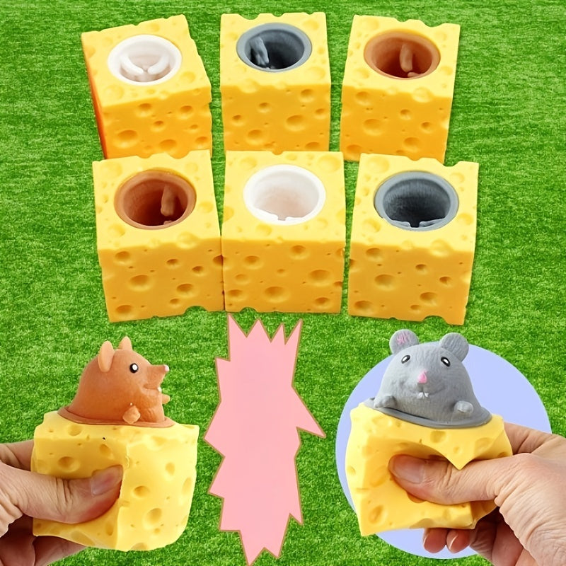 Cheese Mouse Cup Squeeze Toys for Kids