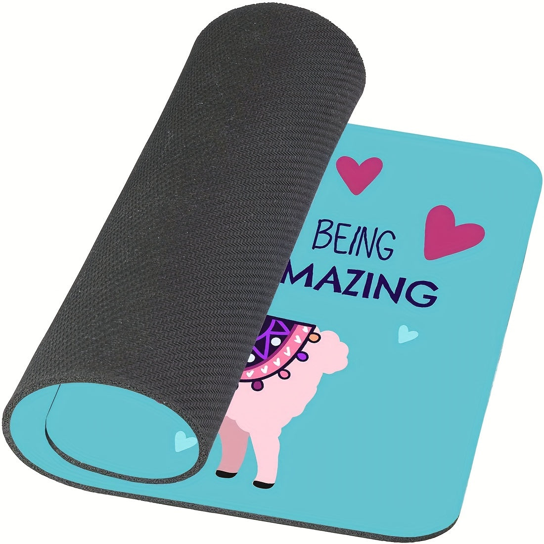 Custom Llama & Heart Mousepad for Gaming Office & School Supplies