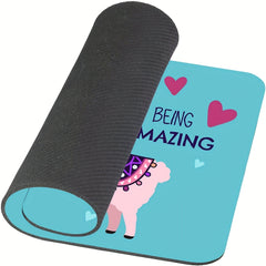 Custom Llama & Heart Mousepad for Gaming Office & School Supplies