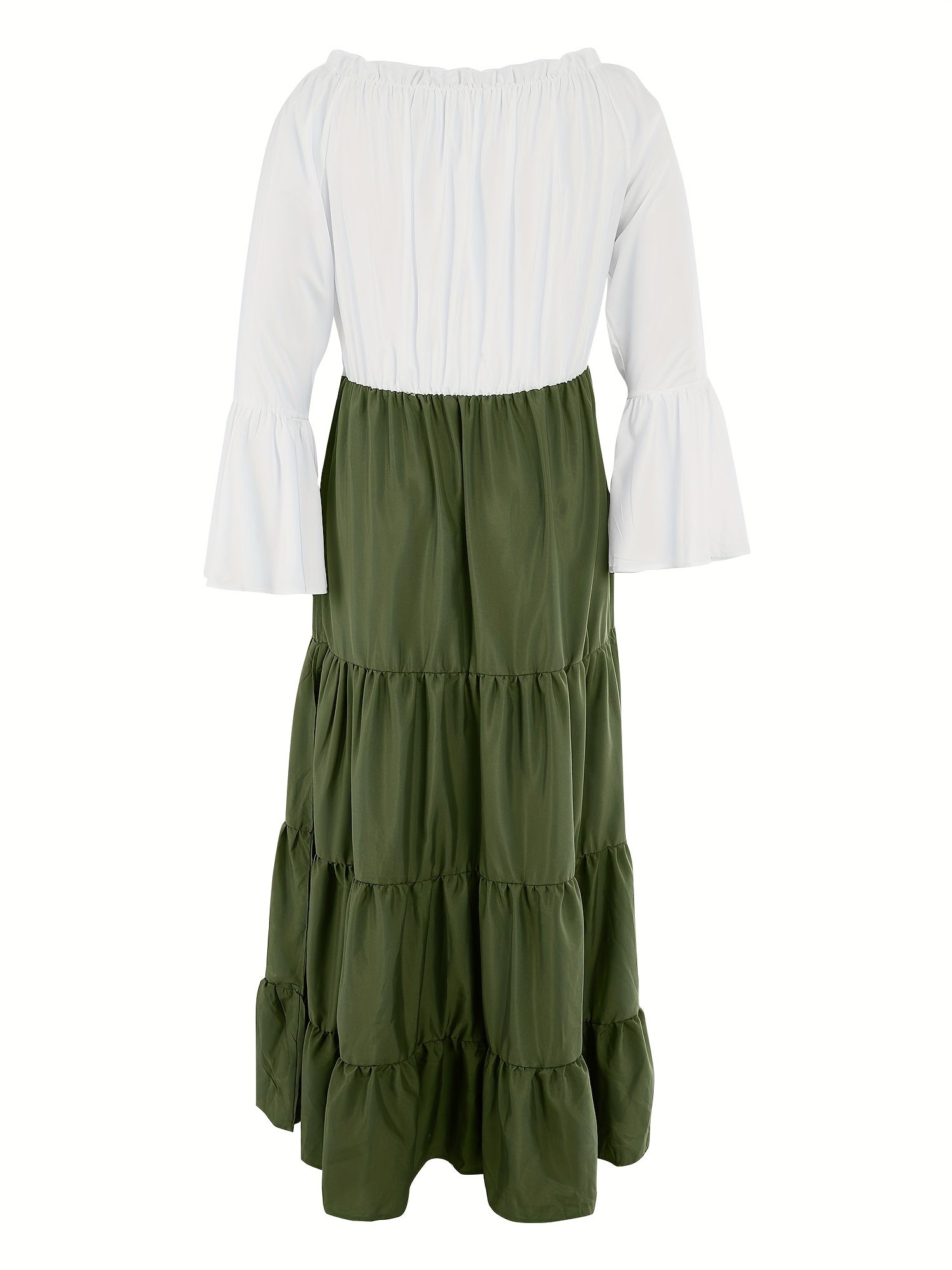 Bell Sleeve Corset Maxi Dress