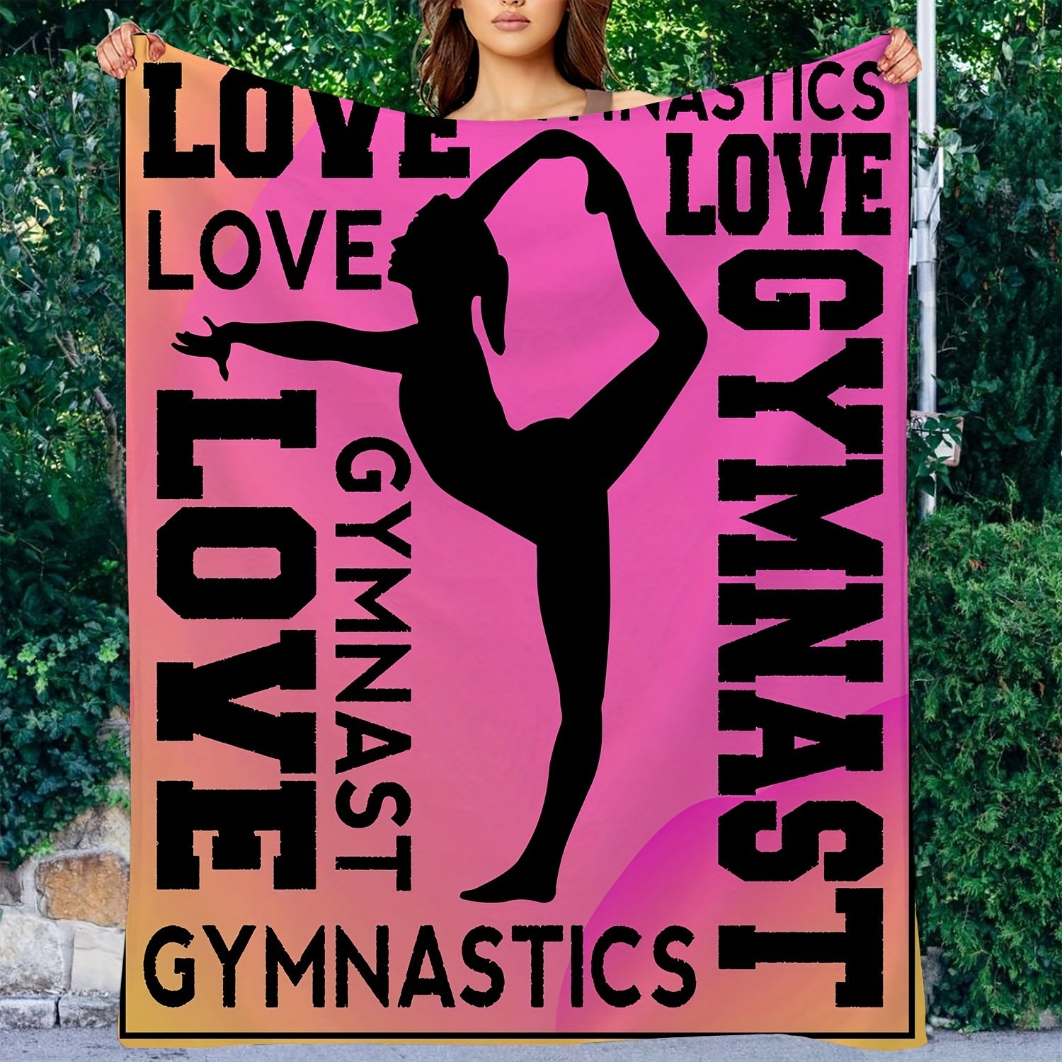 Gymnastics Pattern Blanket Soft Warm Ultra Fine Throw Blanket