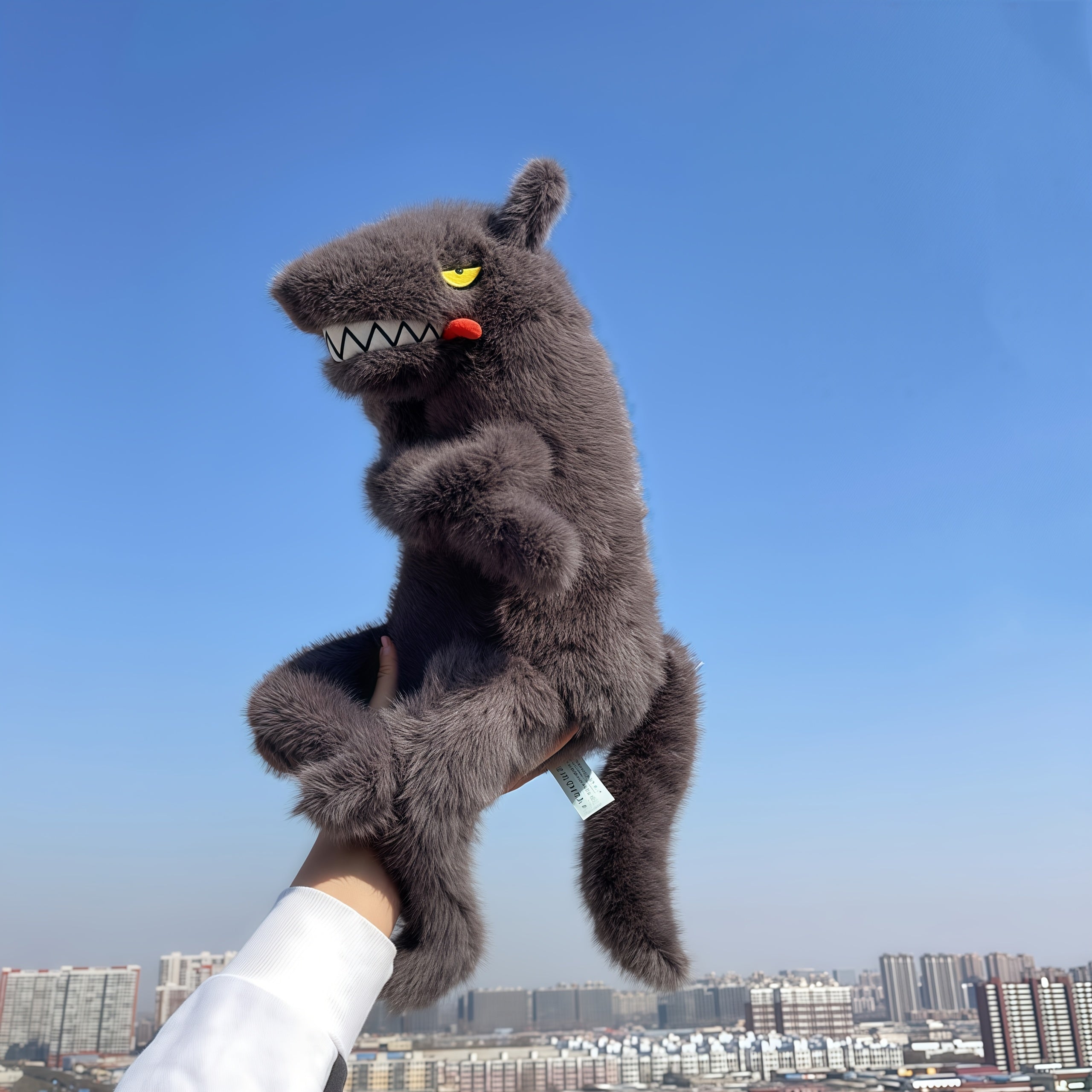 Gray Wolf Fox Plush Toy Stuffed Doll Soft Re