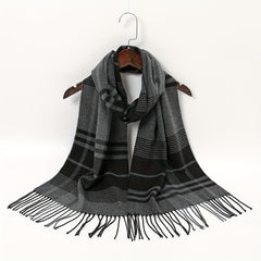 Geometric Plaid Scarf Sunscreen Fringed Shawl