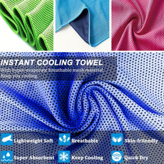 Stay Cool Anywhere 35x12 Microfiber Cooling Towel Neck Gym Camping