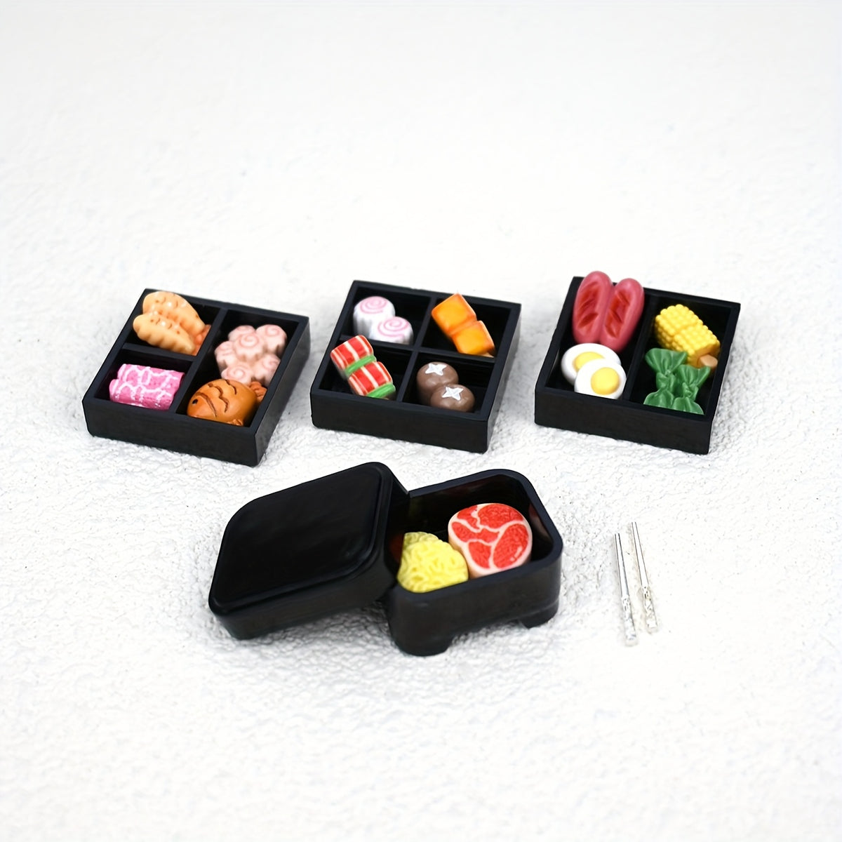 Japanese Bento Box Scene Decor Miniatures for Dollhouses