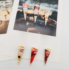 Dollhouse Ice Cream Cones 1:12 Scale Pretend Play Food Set, 2 Random Colors