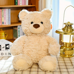 Adorable Pink Plush Teddy Bear Toy with Brown Nose & Paws
