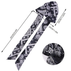 Satin Paisley Print Turban Head Wrap Hijab Scarf