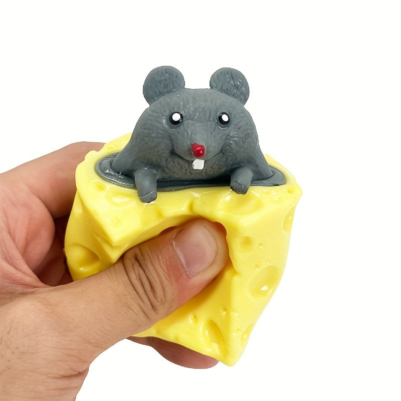 Creative Cheese Mouse Cup Pinch Squirrel Decompression Toy
