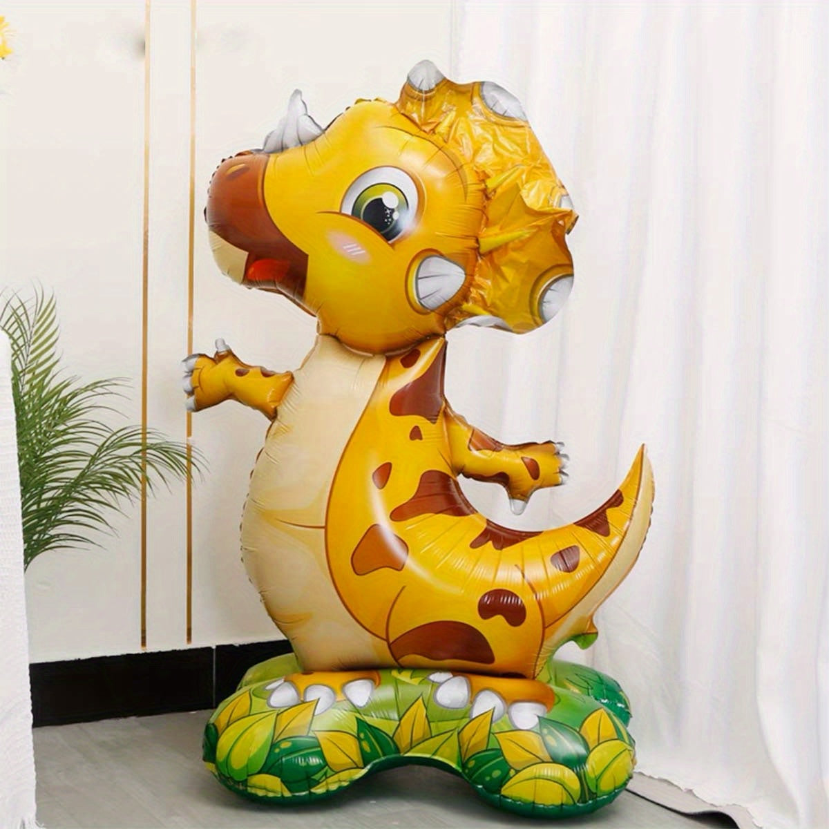 Standing Triceratops Tyrannosaurus Rex Shaped Aluminum Film Balloon