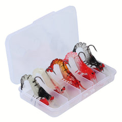 5pcs Shrimp Soft Lures for Freshwater and Saltwater Fishing