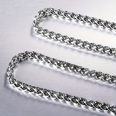 Titanium Steel Flower Basket Necklace for Men and Women