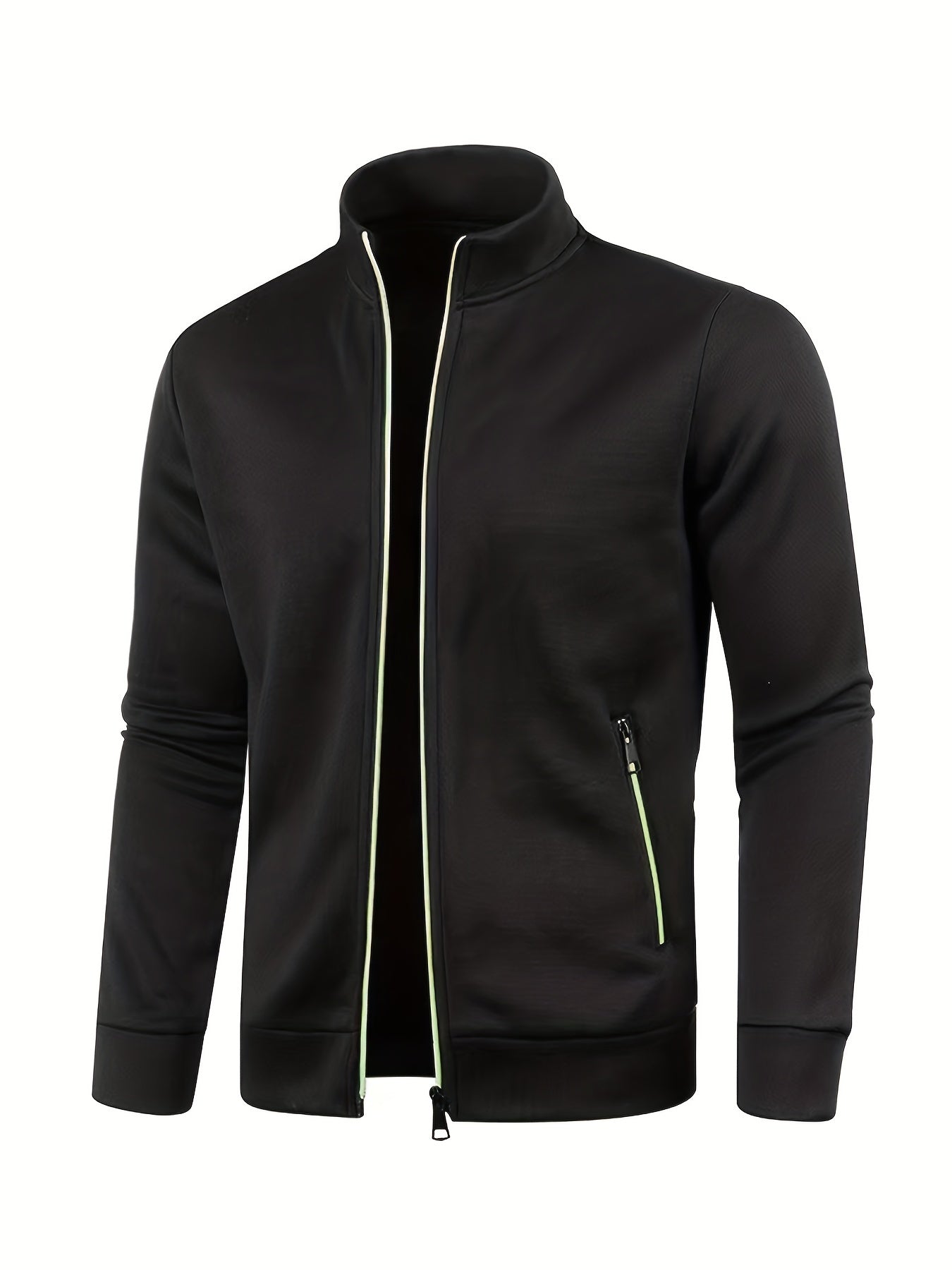 Men's Warm Fleece Jacket with Stand Collar