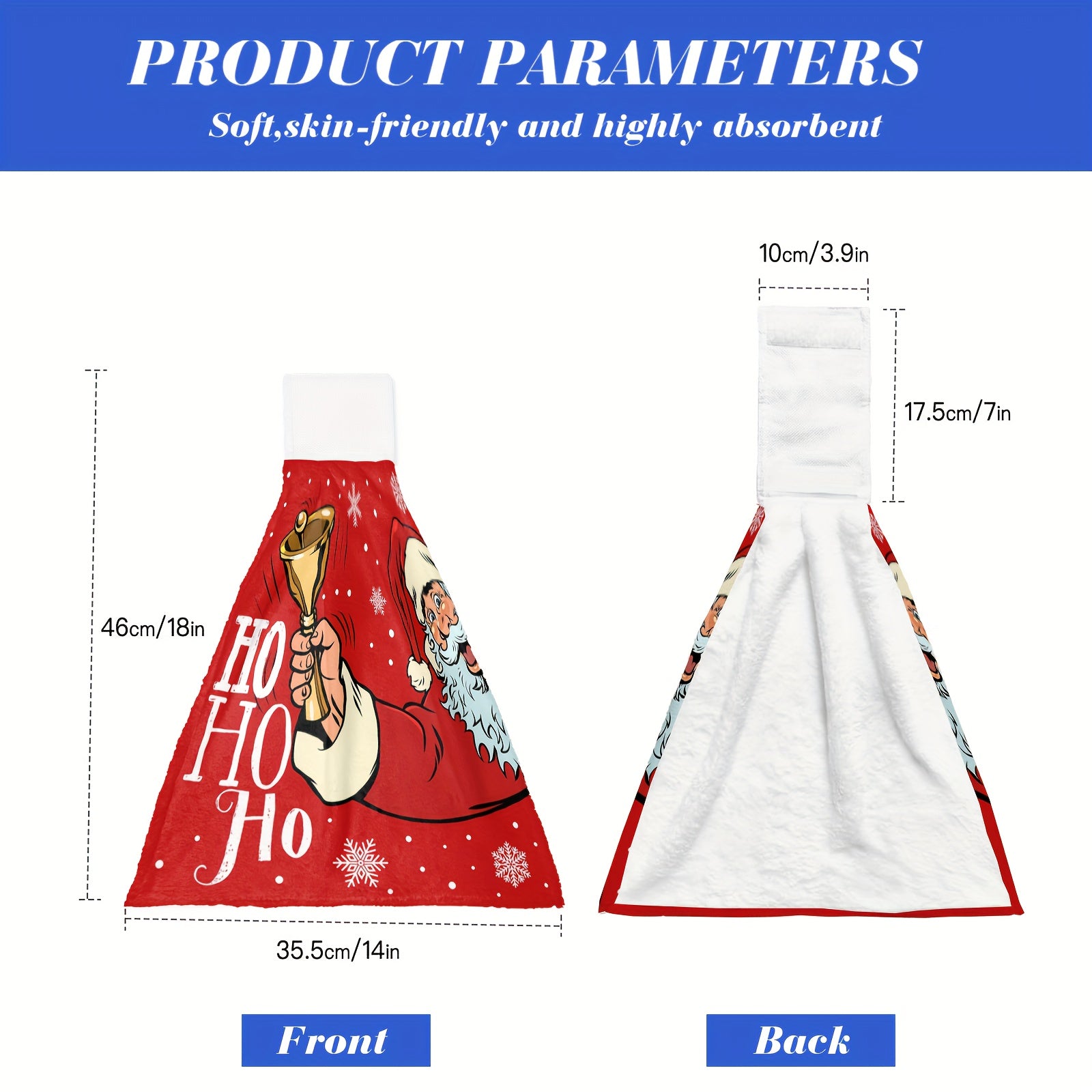 Christmas Santa Fingertip Towel Soft Absorbent Dish Cloth