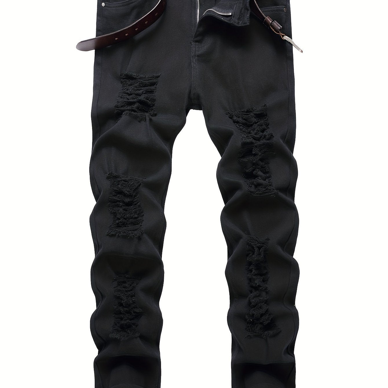 Slim Fit Jeans Mens Straight Leg Stretch Denim Pants