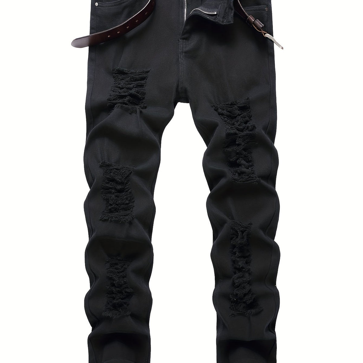 Slim Fit Jeans Mens Straight Leg Stretch Denim Pants