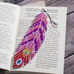 DIY Diamond Dot Art Feather Bookmark 2pcs Set