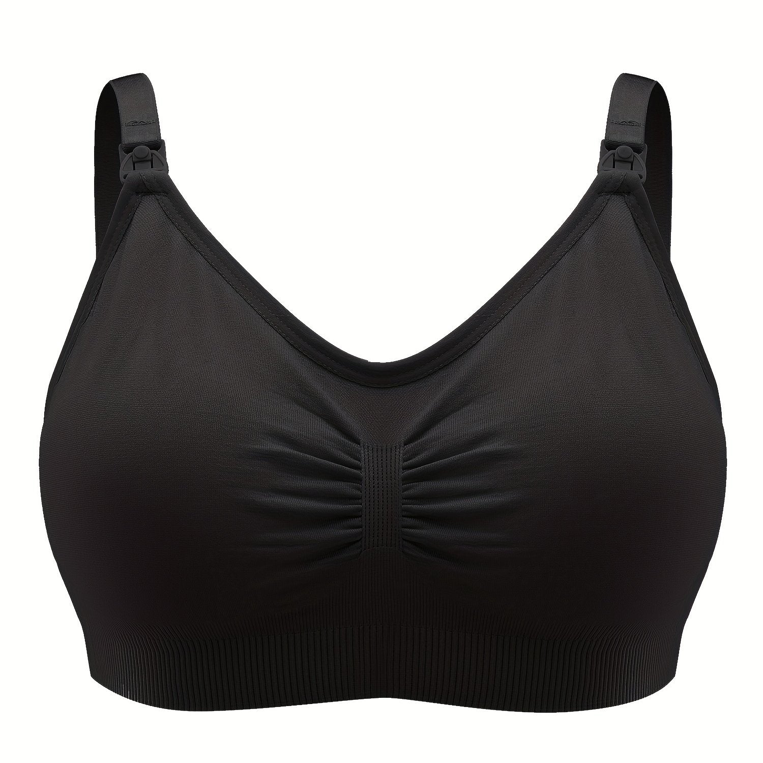  Solid Full Coverage Front Clasp Seamless Comfort Bra