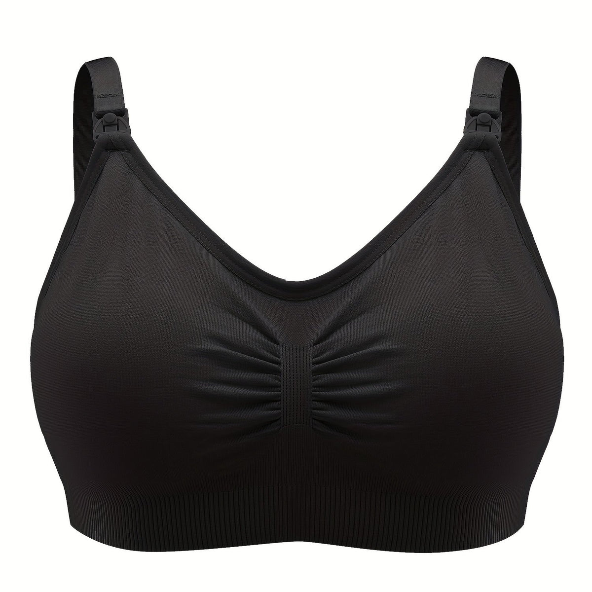  Solid Full Coverage Front Clasp Seamless Comfort Bra