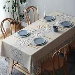 Ethnic Style PVC Tablecloth Thickened Waterproof Anti scalding Table Cover