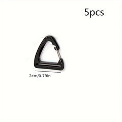 5pcs Triangle Plastic Hanging Buckle Carabiner Outdoor Camping Backpack Hook