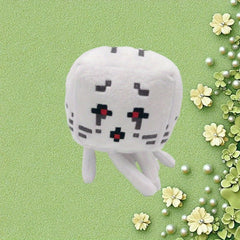 Pixel Art Plush Toy Soft Stuffed Animal Red Accents High Fabric Kid