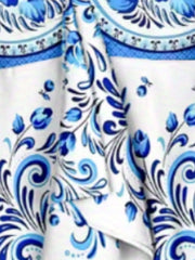  Floral Print Tankini Set Women's Draped Front Tube Top & Shorts