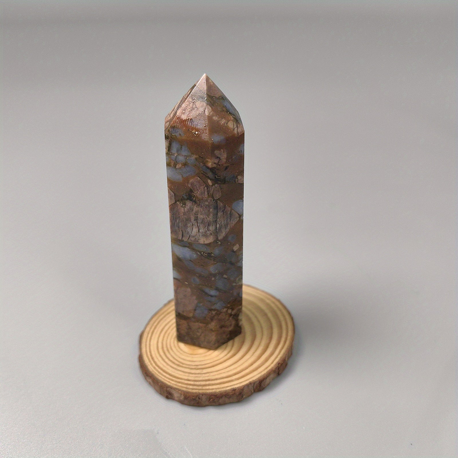 Natural Amphibole Rough Crystal Single Pointed Column Handicraft
