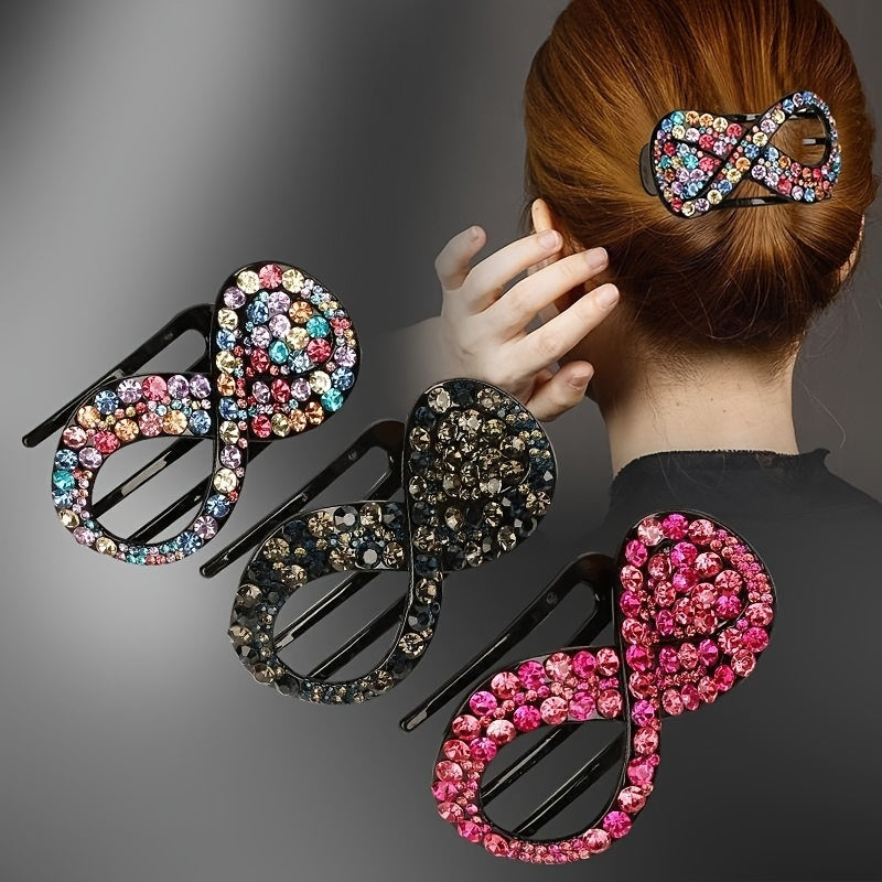 Rhinestone Hair Claw Clip Styling Tool Crab Clip
